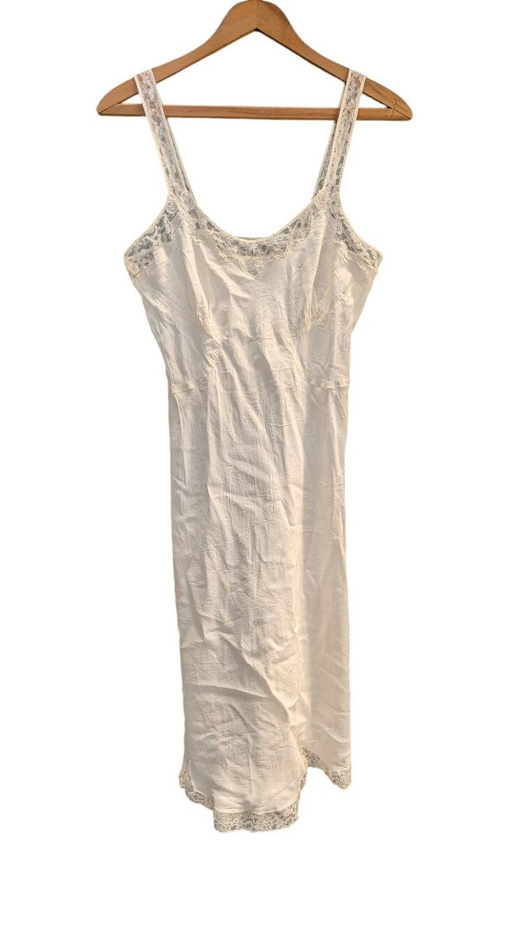 Vintage Barbizon Ebonair Night Gown Sleep Dress Size 14 Miss Cream Ivory J